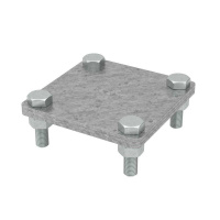 Соединитель полоса-полоса 25-40мм с разделит. пластиной 80х80мм  NG3105