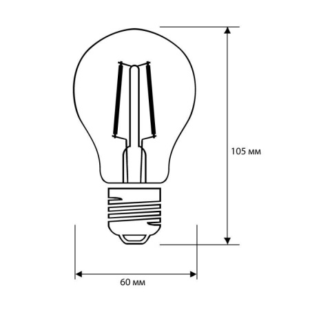 Лампа светодиодная филаментная LED13-A60-FL/830/E27 12Вт 220В  13716
