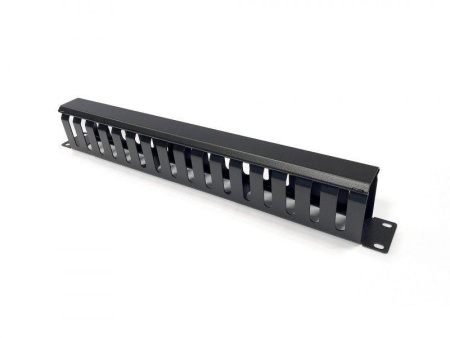 Организатор кабельный с крышкой 19дюйм 1U CM-1U-ML16-COV метал.  454711