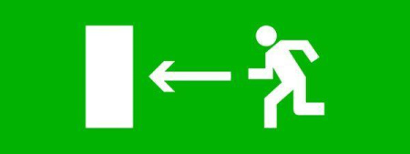 Пиктограмма "Направление налево" 320х120мм (для EXIT SAFEWAY-40)  pkal-01-03