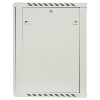 Шкаф настенный 19дюйм TERACOM PRO 15U 600600мм дверь стеклянная с замком-ручкой сер.  TRP-WLL-1566-40G