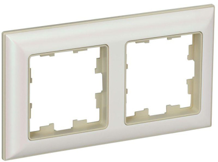 Рамка 2-м BRITE РУ-2-Бр беж./жемчуж.  BR-M22-12-1-K10