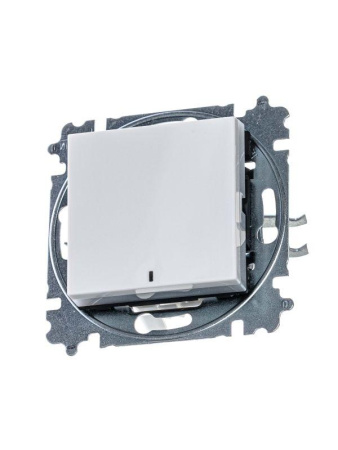 Выключатель 1-кл. СП Levit IP20 с подсветкой бел./ледяной  2CHH590146A6001