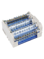 Шина на DIN-рейку в корпусе (кросс-модуль) ШНК 4х11 3L+PEN  YND10-4-11-125