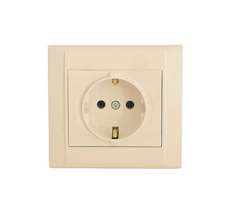 Розетка СП Defne 16А IP20 с зазем.крем  42010028