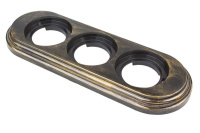 Рамка 3-м ретро пластик. бронз.  BF1-630-25