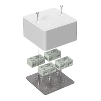 Коробка огнестойкая разветвительная для кабель-канала 40-0460-FR6.0-4-8-Р Е15-Е60 85х85х45  40-0460-FR6.0-4-8-Р