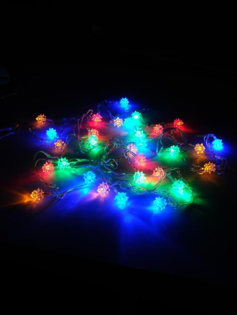 Гирлянда "Цветы" LD030M-FL 30 RGB 1.8м для помещений  4690601021687