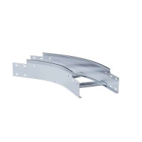 Угол для лотка горизонтальный 45град. 600х80 R600 1.2мм LT оцинк.  LTH.6008.412.6