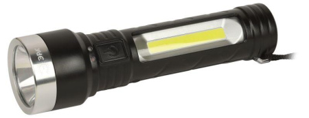 Фонарь аккумуляторный универсальный UA-501 COB + LED 5Вт резина  Б0052743