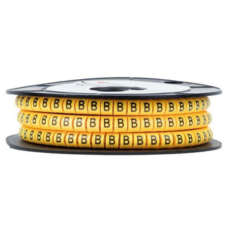 Маркер каб. 6.0кв.мм "B" (ЕС-3) (уп.350шт)  plc-KM-6-B