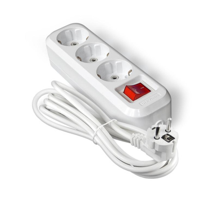 Удлинитель 3х5м с заземл. IP20 S-303А ПВС 3х1.5 с выкл. 1727