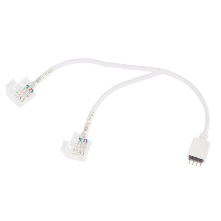 Коннектор соединительный (2 разъема) для RGB LED лент 10мм влагозащ. и контроллеров 30см (уп.10шт)  144-133