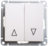 Выключатель для жалюзи 2-кл. СП W59 10А IP20 10AX с механич. блокировкой механизм бел. SE VS410-253-1-86