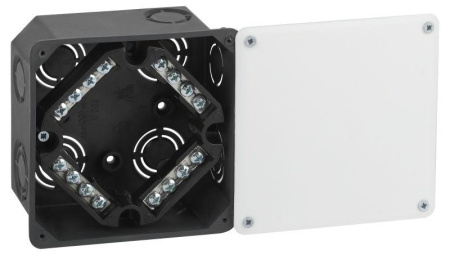 Коробка распаячная для твердых стен клеммник крышка IP42 KRT-k-107-107-50  Б0057233