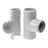 Тройник разборный d16мм безгалоген. (HF) атмосф. сер.  PR13.0364