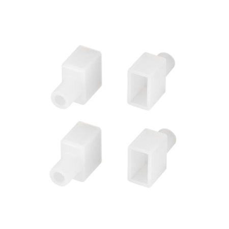 Заглушка WPH-FLEX-0613-SIDE WHITE с отверстием силикон  040810