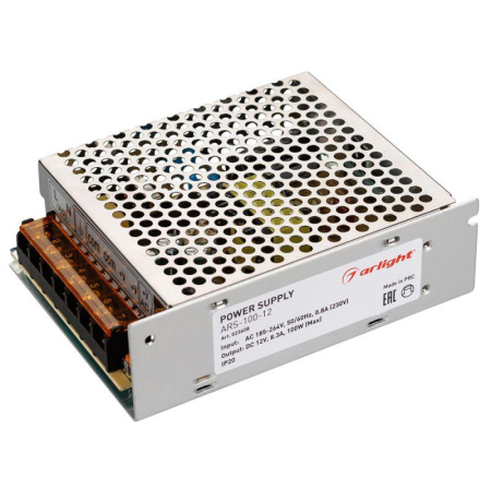 Блок питания ARS-100-12 12В 8.3А 100Вт IP20 сетка 2 года  023608