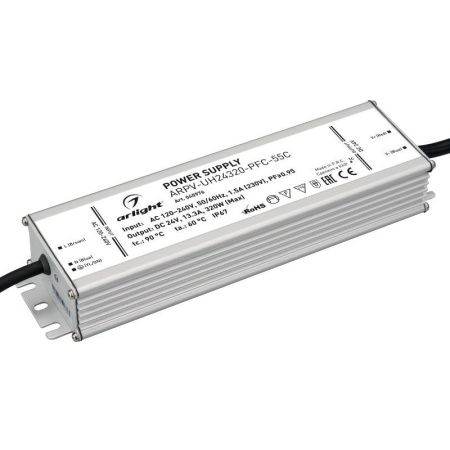 Блок питания ARPV-UH24320-PFC-55C (24В 13.3А 320Вт) (IP67 металл)  040976
