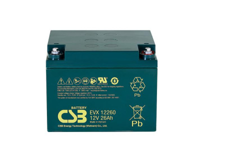 Аккумулятор 12В 26А.ч  EVX12260 I 