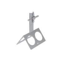 Держатель болтовой коньковый BKDB-H80-D5-10 TD для прутка d5-10мм H=80мм с широк. осн. сталь термодиффузион. цинк. КМ MA0117