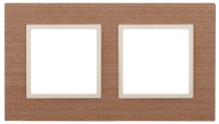 Рамка 2-м 14-5302-07 дерево Elegance ясень+сл. кость ЭРА Б0034572