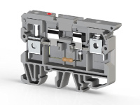 Клеммник с держ. предохр. (5х20 5х25) с индикацией 220В DC на DIN-рейку 6кв.мм сер. ASK 2LD (220 VDC)  351629