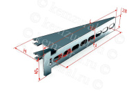 Полка кабельная К1163 цУТ1.5 2мм сталь  461 457006 1c Полка кабельная К1163 цУТ1.5 2мм сталь  461 457006 1c