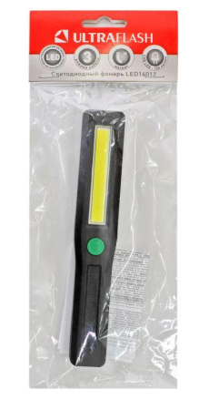 Фонарь рабочий LED16012 COB LED 3хR03 пластик. магнит (блист.-пакет)  14932