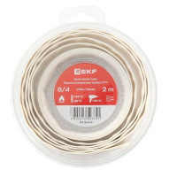 Трубка термоусадочная ТУТ нг 8/4 бел. ролик 2 м  tut-8-w-b