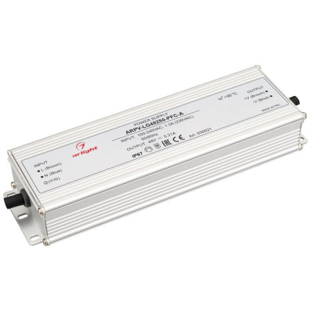 Блок питания ARPV-LG48250-PFC-A 48В 5.21А 250Вт IP67 метал. 5 лет  030021