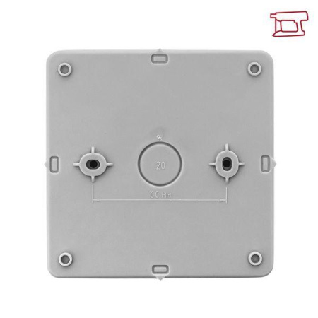 Коробка распределительная КМР-030-035 100х100х50 IP54 с крышкой для прямого монтажа без мембранных вводов сер.  plc-kmr-030-034