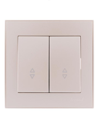 Переключатель проходной 2-кл. СП Rain 10А IP20 жемчуж./бел. метал.  703-3030-106