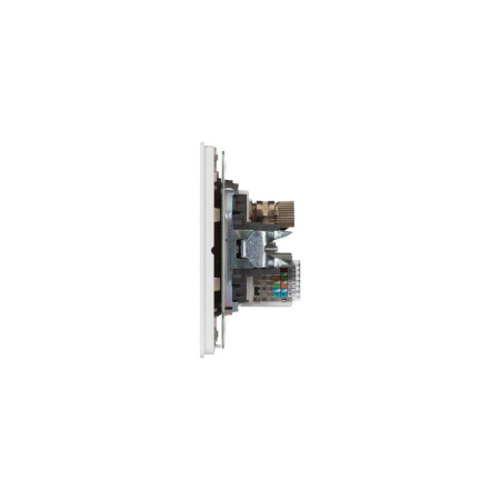 Розетка компьютерная RJ45 кат6+TV с/у MIELE бел.  KR-78-0722-1