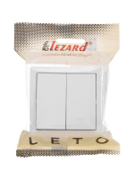 Выключатель 2-клав. LETO бел.  752-0200-101
