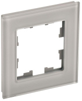 Рамка 1-м BRITE РУ-1-2-БрД стекло дым.  BR-M12-G-K30