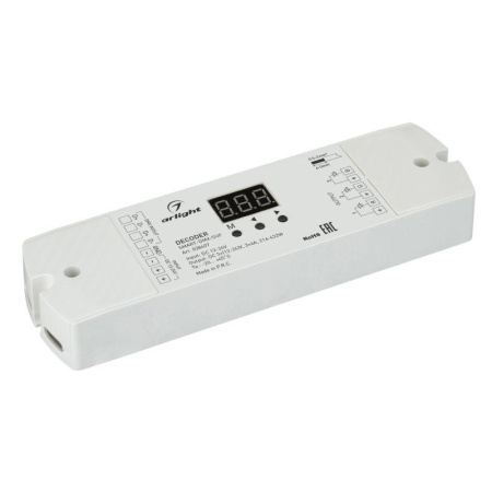 Декодер SMART-DMX-SUF (12-24В 3х6А) (IP20 пластик)  028407