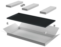 Дверь металлическая для шкафа LINEA N 47U 600мм черн.  LN05-47U6X-DM