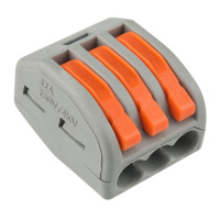 Клемма соединительная многоразовая 3-проводная (0.08-4кв.мм) сер. (уп.20шт)  07-5253-4-20