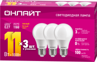 Лампа светодиодная 90 602 OLL-A60-11-230-2.7K-E27-PACK3  90602
