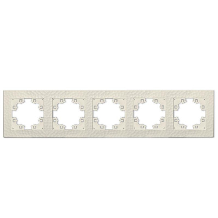 Рамка 5-м Афина фактурная универс. слоновая кость (ivory)  A11042-I