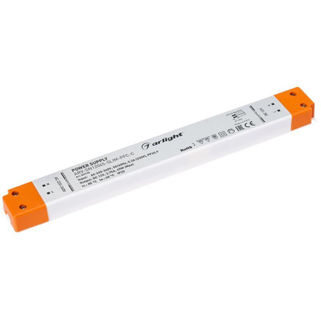 Блок питания ARV-SN12045-SLIM-PFC-C 12В 3.75А 45Вт IP20 пластик 3 года  029196