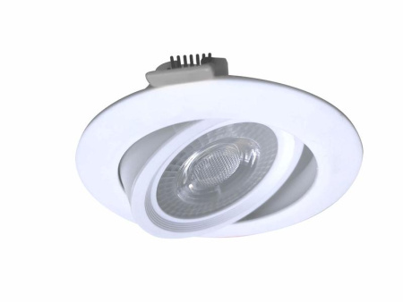 Светильник светодиодный Downlight RR 7Вт 180-265В 4000К кругл. поворотн. панель бел.  KDownRR7W4000K