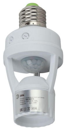 Датчик движения MD 015 E27 60Вт 360град. 6м IP20 (501600) бел.  Б0043792