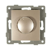 Механизм диммера СП Bravo 500Вт с накладкой и воротком шампань  С10Д6-027