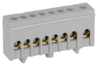 Шина L фаза в изолированном корпусе на DIN-рейку ШНИ-6х9-8-Д сер. NO-224-106  Б0062890