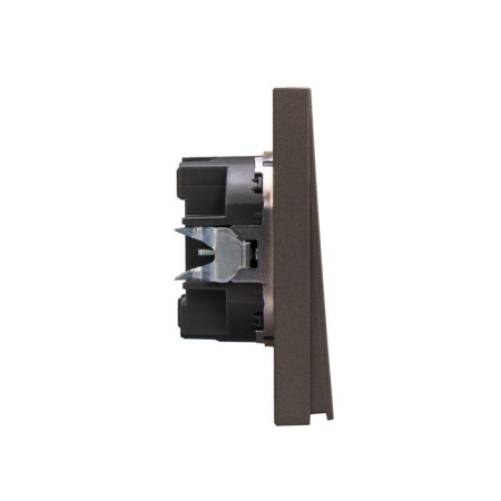 Выключатель STRONG 1кл 10А MIELE с/у графит  KR-78-0705-6