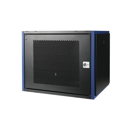 Шкаф настенный 19дюйм 9U 600х450 дв. перф. черн.  DR-620111