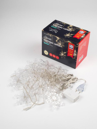 Гирлянда Бахрома "Арка" ICLD136WW-C-SF 136LED 2.5х1.2м 8режимов IP20 тепл. бел.  4690601054258