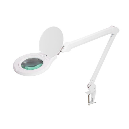 Лупа на струбцине круглая 5D с подсветкой 72LED регулировка яркости бел.  31-0532